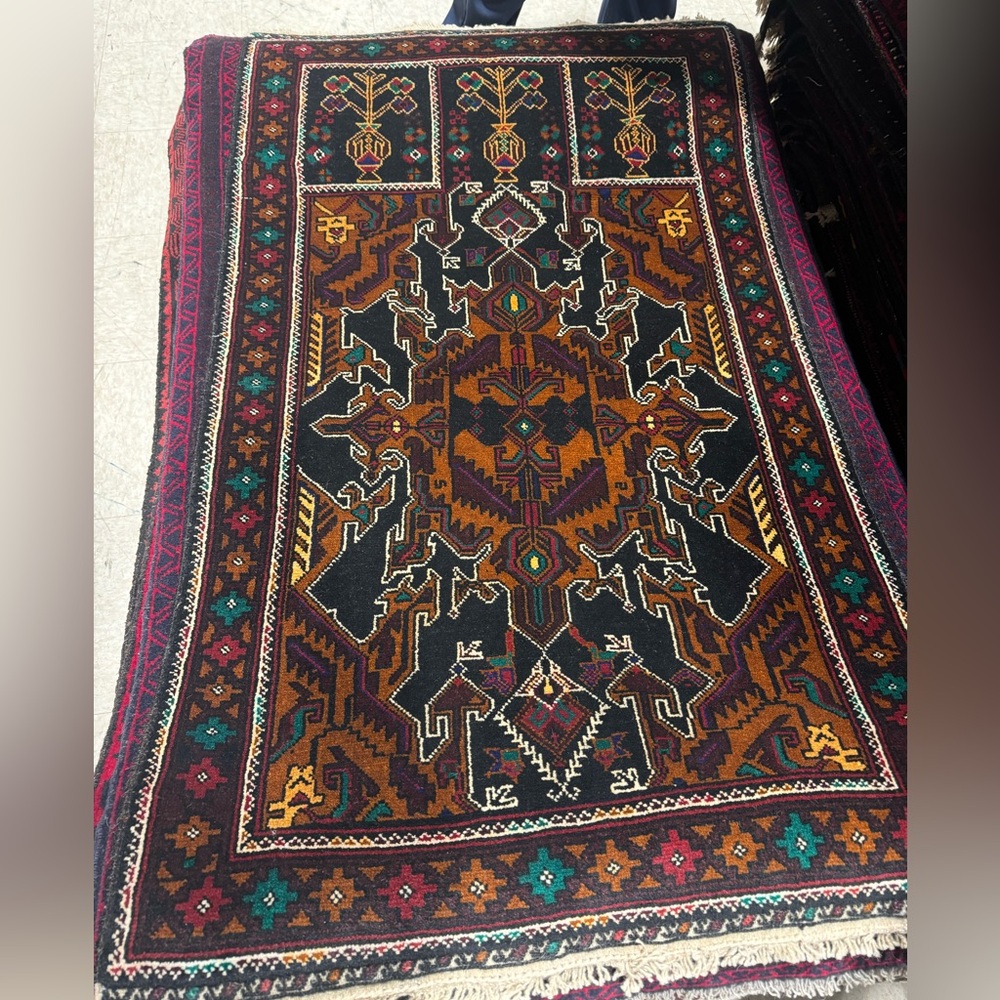 ✔️HANDMADE Traditional Area Rug BELOSH 3” x 5” 100% Wool